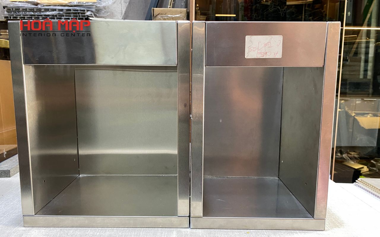 tu bep inox canh acrylic  ?? buoc tien dot pha trong thiet ke noi that